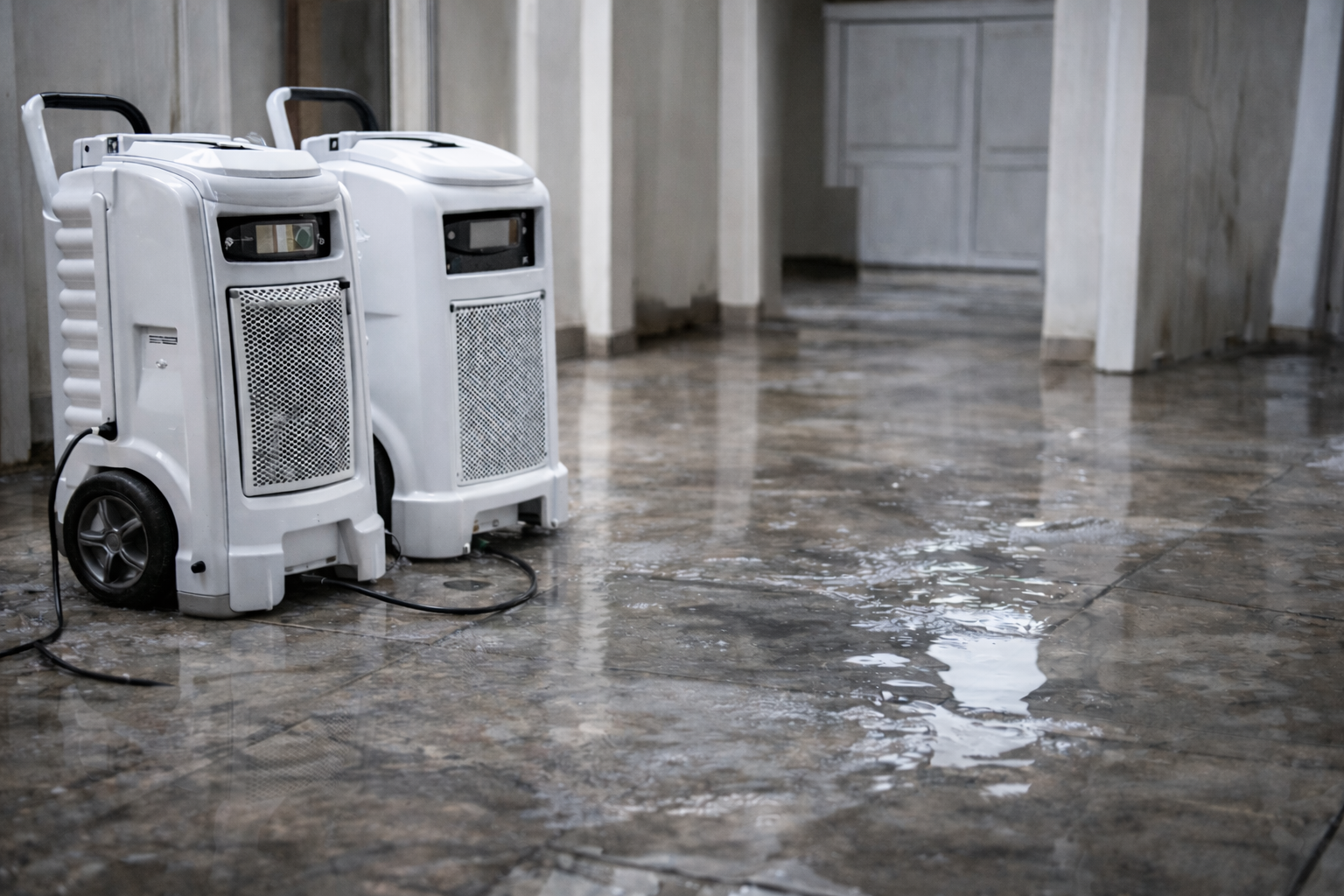 Wynajem osuszaczy powietrza po zalaniu mieszkań i domów na Kaszubach oraz w Trójmieście, Gdańsk, Gdynia, Sopot